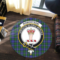 Robertson Hunting Modern Tartan Crest Round Rug