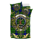 Rollo Modern Tartan Crest Bedding Set - Golden Thistle Style