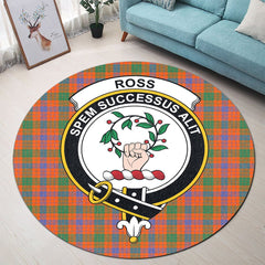 Ross Ancient Tartan Crest Round Rug