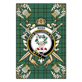 Ross Hunting Ancient Tartan Crest Black Garden Flag - Gold Thistle Style
