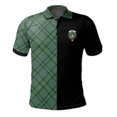 Ross Hunting Ancient Tartan Polo Shirt Half of Me - Cross Style