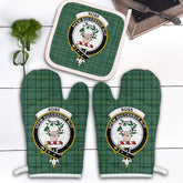 Ross Hunting Ancient Tartan Crest Oven Mitt And Pot Holder (2 Oven Mitts + 1 Pot Holder)