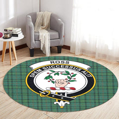 Ross Hunting Ancient Tartan Crest Round Rug