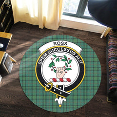 Ross Hunting Ancient Tartan Crest Round Rug