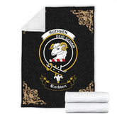 Ruthven Crest Tartan Premium Blanket Black