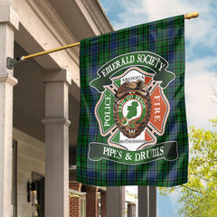 Emerald Society 2 with Logo Tartan Garden Flag