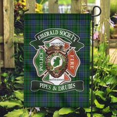 Emerald Society 2 with Logo Tartan Garden Flag