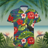 Sandilands Tartan Hawaiian Shirt Hibiscus, Coconut, Parrot, Pineapple - Tropical Garden Shirt