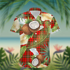 Scott Tartan Hawaiian Shirt Hibiscus, Coconut, Parrot, Pineapple - Tropical Garden Shirt