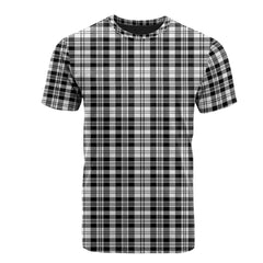 Scott Black White Modern Tartan T-Shirt