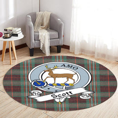 Scott Brown Ancient Tartan Crest Round Rug