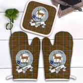 Scott Brown Modern Tartan Crest Oven Mitt And Pot Holder (2 Oven Mitts + 1 Pot Holder)