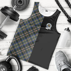 Scott Green Modern Tartan Crest Men's Tank Top - Cross Style