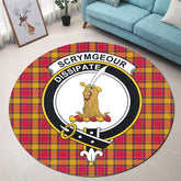 Scrymgeour Tartan Crest Round Rug