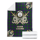 Shaw Modern Tartan Gold Courage Symbol Blanket