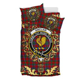 Sinclair Tartan Crest Bedding Set - Golden Thistle Style