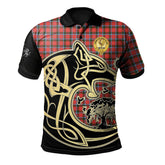 Sinclair Modern Tartan Polo Shirt Viking Wolf