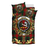 Skene of Cromar 02 Tartan Crest Bedding Set - Golden Thistle Style