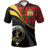 Spens Modern Tartan Polo Shirt - Royal Coat Of Arms Style