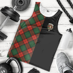 Stewart Atholl Modern Tartan Crest Men's Tank Top - Cross Style