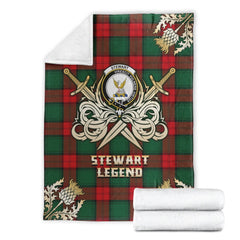 Stewart Atholl Modern Tartan Gold Courage Symbol Blanket