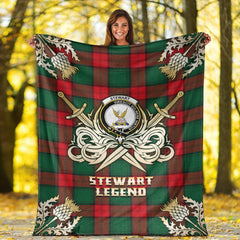 Stewart Atholl Modern Tartan Gold Courage Symbol Blanket