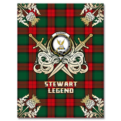 Stewart Atholl Modern Tartan Gold Courage Symbol Blanket