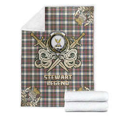 Stewart Dress Ancient Tartan Gold Courage Symbol Blanket