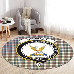 Stewart Dress Ancient Tartan Crest Round Rug