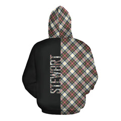 Stewart Dress Ancient Tartan Hoodie Half of Me - Cross Style