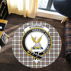 Stewart Dress Ancient Tartan Crest Round Rug