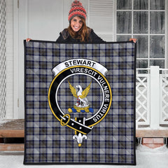 Stewart Dress Blue Tartan Crest Quilt