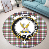 Stewart Dress Modern Tartan Crest Round Rug
