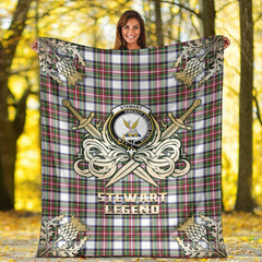 Stewart Dress Modern Tartan Gold Courage Symbol Blanket