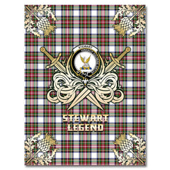 Stewart Dress Modern Tartan Gold Courage Symbol Blanket