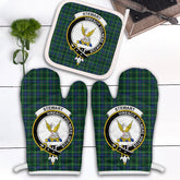 Stewart Hunting Modern Tartan Crest Oven Mitt And Pot Holder (2 Oven Mitts + 1 Pot Holder)