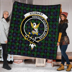 Stewart Old Tartan Crest Quilt