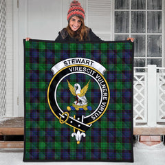 Stewart Old Modern Tartan Crest Quilt
