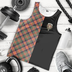 Stewart Royal Ancient Tartan Crest Men's Tank Top - Cross Style