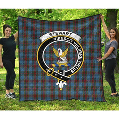 Stewart Royal Blue Tartan Crest Quilt