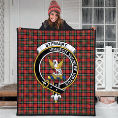 Stewart Royal Modern Tartan Crest Quilt