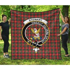 Stewart Royal Modern Tartan Crest Quilt