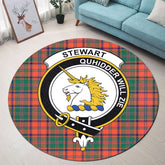 Stewart of Appin Ancient Tartan Crest Round Rug