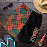 Stewart of Appin Ancient Tartan Crest Men's Short - Cross Style