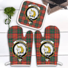 Stewart Of Appin Ancient Tartan Crest Oven Mitt And Pot Holder (2 Oven Mitts + 1 Pot Holder)
