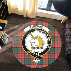 Stewart of Appin Ancient Tartan Crest Round Rug