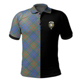 Stewart of Appin Hunting Ancient Tartan Polo Shirt Half of Me - Cross Style