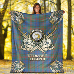 Stewart of Appin Hunting Ancient Tartan Gold Courage Symbol Blanket