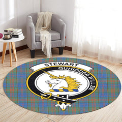 Stewart of Appin Hunting Ancient Tartan Crest Round Rug