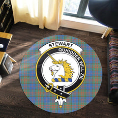 Stewart of Appin Hunting Ancient Tartan Crest Round Rug